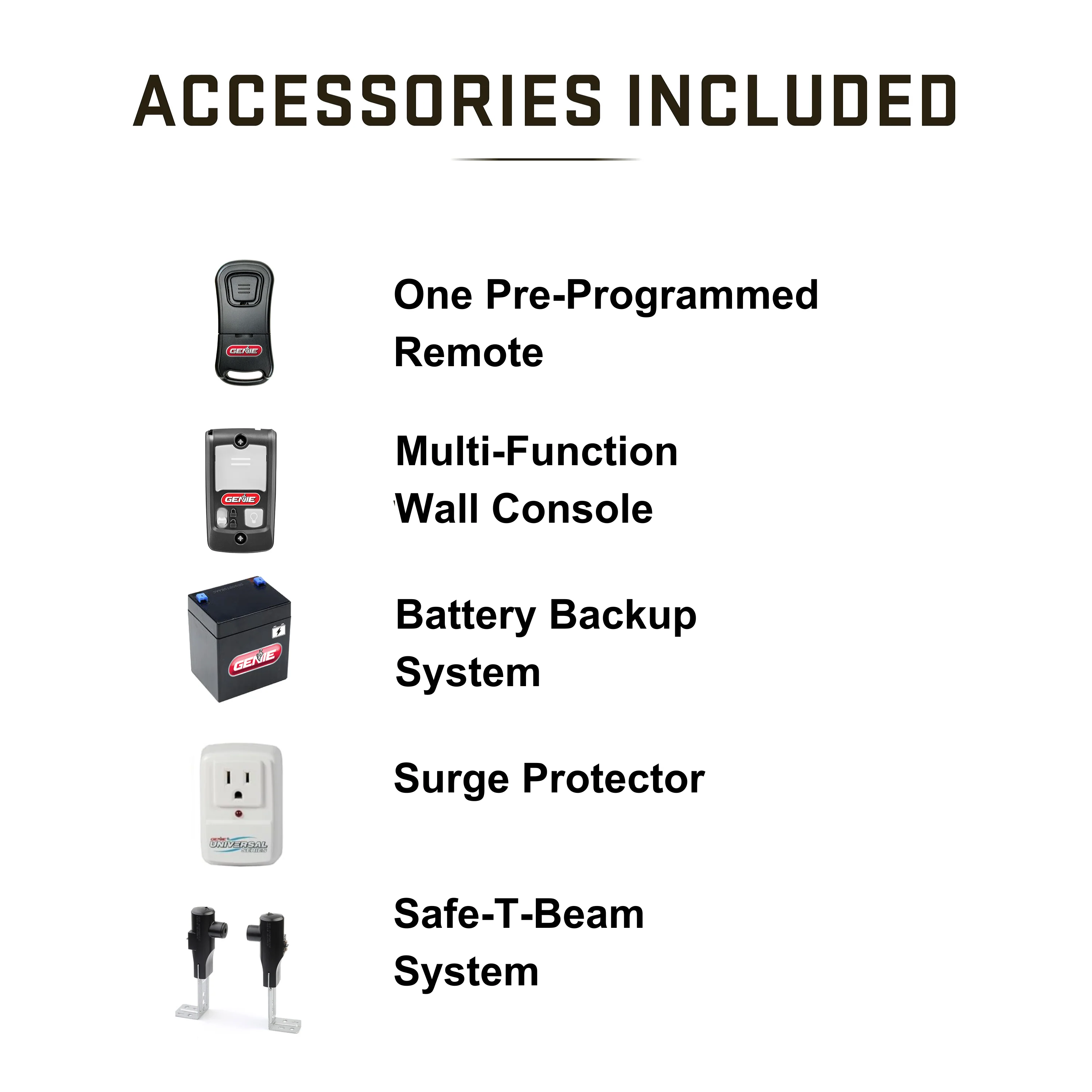 Genie Chain Drive 750 Garage Door Opener, 3/4 HPC with Integrated Battery Backup - Image 4